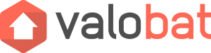 Logo Valobat, losange rouge contenant une flèche blanche pointant vers le haut.